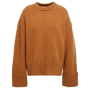 NWT FRAME Camel Wool Silk Cashmere Cuffed Sweater $398 sz M